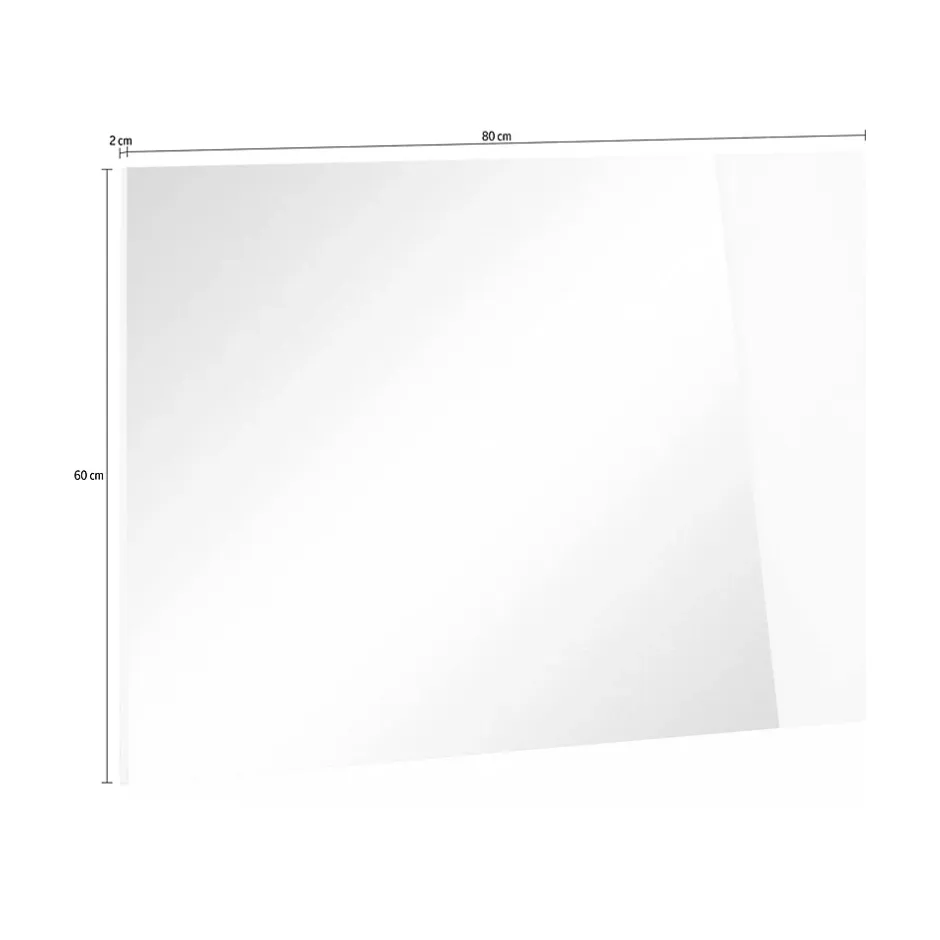Dmora Miroir Alessio, Miroir de salle de bain, 100% Made in Italy, 80x2h60 cm, Ardoise