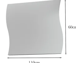 Dmora Miroir Ardin, Miroir de salle de bain, 100% Made in Italy, 110x2h60 cm