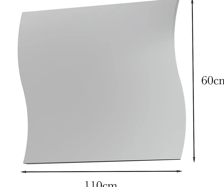 Dmora Miroir Ardin, Miroir de salle de bain, 100% Made in Italy, 110x2h60 cm