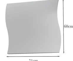 Dmora Miroir Ardin, Miroir de salle de bain, 100% Made in Italy, 71x2h60 cm