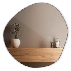 Tulup Miroir asymétrique suspendu 58 x 58 mural 1 pièce* Miroir Simple