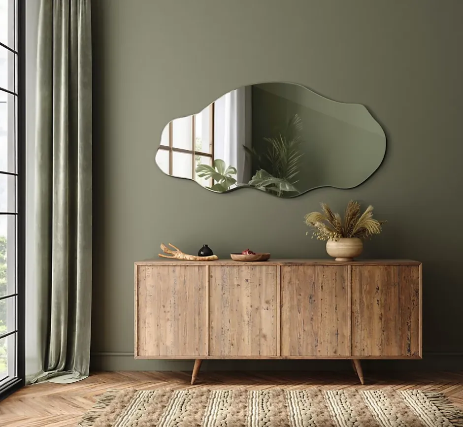 Tulup Miroir asymétrique 50 x 100 moderne 1 pièce