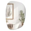 Tulup Miroir asymétrique 49 x 34 cm décoratif pour salon
