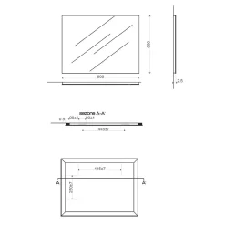 Kiamami Valentina Miroir Avec Bordure À Bord Lisse 60X80 Réversible* Miroir Grossissant