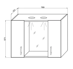 Kiamami Valentina Miroir Avec Deux Étagères En Chêne Blanc Effet Bois* Armoire De Toilette