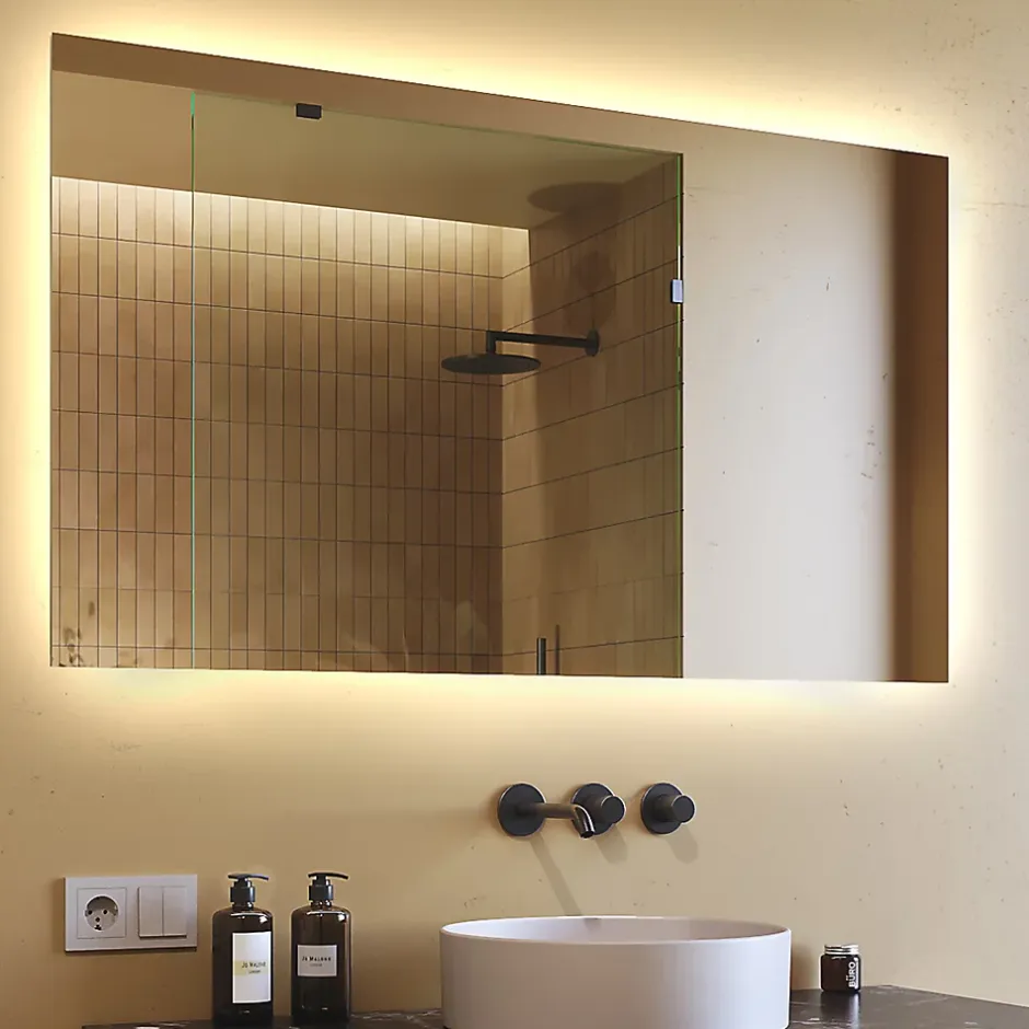 Artforma Miroir avec LED Illumination Salle de Bain (120x70cm) LED Lumineux Miroir avec Éclairage (LED058) Blanc Neutre 4500K* Miroir Lumineux