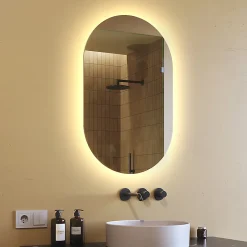 Artforma Miroir avec LED Illumination Salle de Bain (50x80cm) LED Lumineux Miroir avec Éclairage (TST106) Blanc Chaud 3000K* Miroir Lumineux