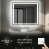 Artforma Miroir avec LED Illumination Salle de Bain - Bella, 70x70 cm, Miroir Mural Avec Éclairage, Blanc Froid 7000K* Miroir Lumineux