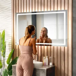 Artforma Miroir avec LED Illumination Salle de Bain - Bella, 70x70 cm, Miroir Mural Avec Éclairage, Blanc Froid 7000K* Miroir Lumineux