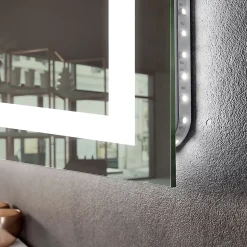 Artforma Miroir avec LED Illumination Salle de Bain - Bella, 70x70 cm, Miroir Mural Avec Éclairage, Blanc Froid 7000K* Miroir Lumineux
