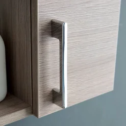Kiamami Valentina Miroir Avec Rangement Latéral Droit En Chêne Fumé Effet Bois* Armoire De Toilette