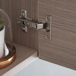 Kiamami Valentina Miroir Avec Rangement Latéral Droit En Chêne Fumé Effet Bois* Armoire De Toilette
