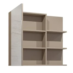 Meublorama Miroir avec rangements de salle de bain GOBI coloris marron