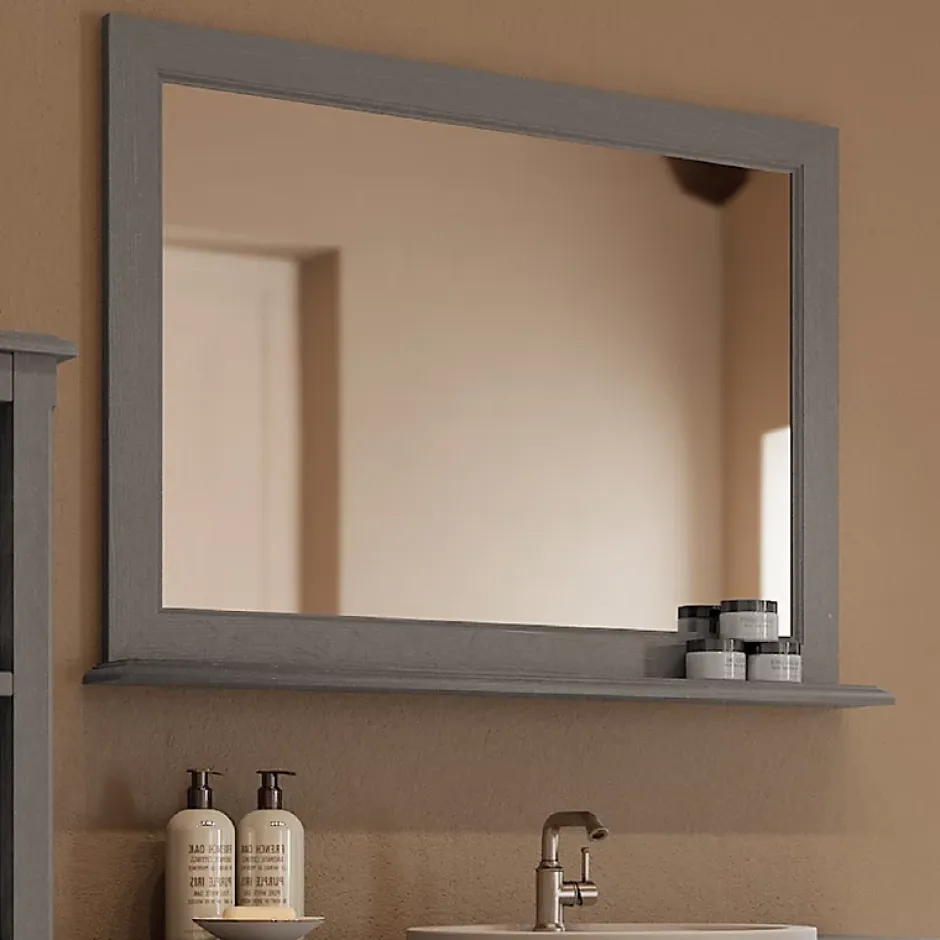 Byca Miroir 94cm gris avec tablette - Boho