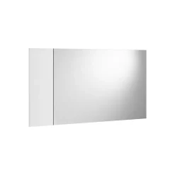 Dmora Miroir Coriando, Miroir d'entrée décoratif, Article d'ameublement mural avec profil latéral, 110x3h60 cm, Blanc* Miroir Simple