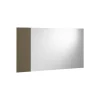 Dmora Miroir Coriando, Miroir d'entrée décoratif, Article d'ameublement mural avec profil latéral, 110x3h60 cm, Blanc et Marron* Miroir Simple