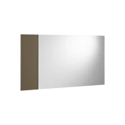 Dmora Miroir Coriando, Miroir d'entrée décoratif, Article d'ameublement mural avec profil latéral, 110x3h60 cm, Blanc et Marron* Miroir Simple