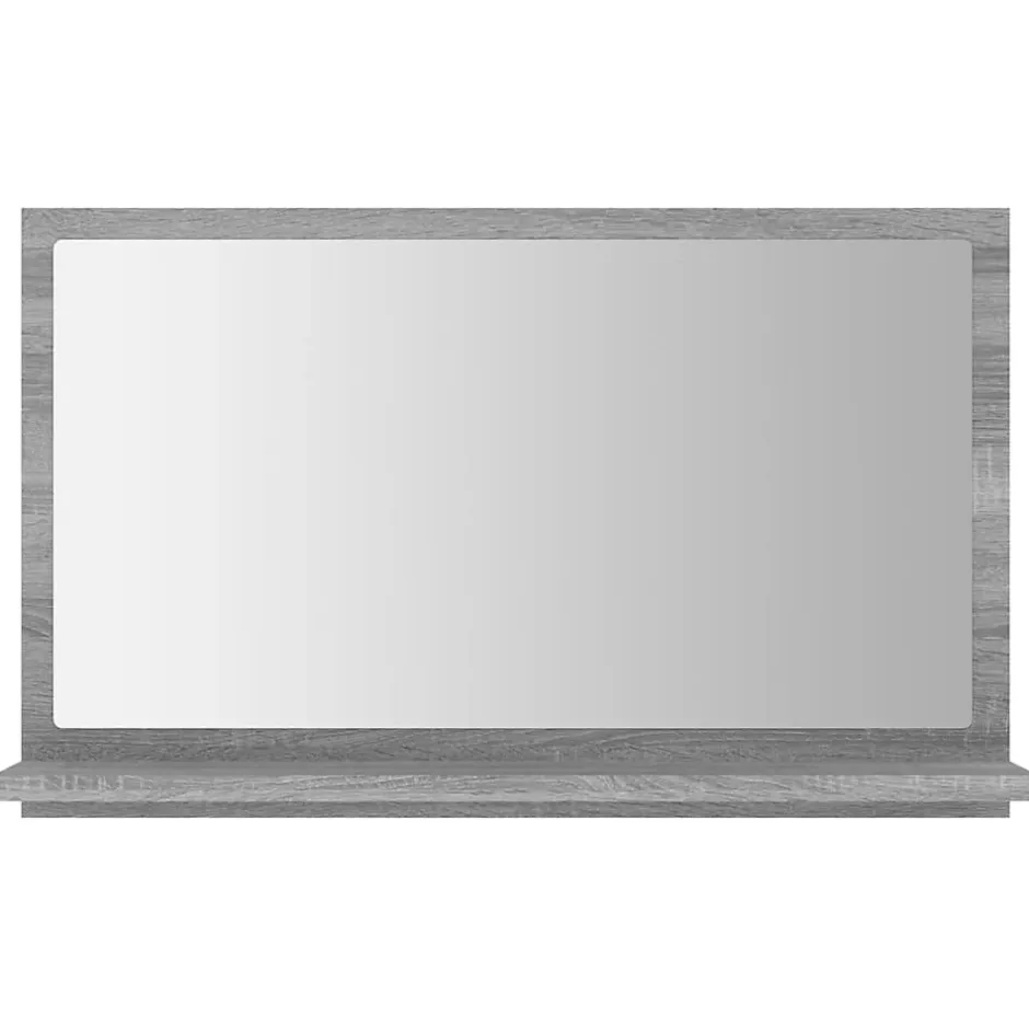 Helloshop26 Miroir de bain 60 x 10,5 bois gris