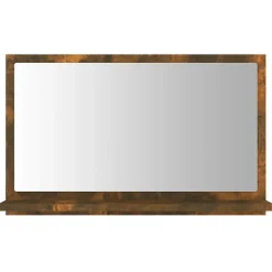 Helloshop26 Miroir de bain 60 x 10,5 bois marron