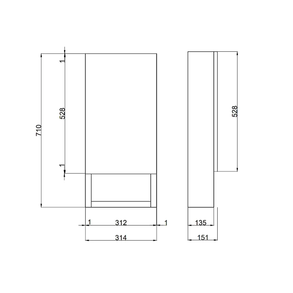 Kiamami Valentina Miroir De Rangement À Une Porte Avec Lampe Led Et Compartiment Ouvert* Armoire De Toilette