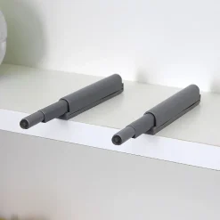 Kiamami Valentina Miroir De Rangement Blanc À Deux Portes Avec Compartiment Inférieur Ouvert