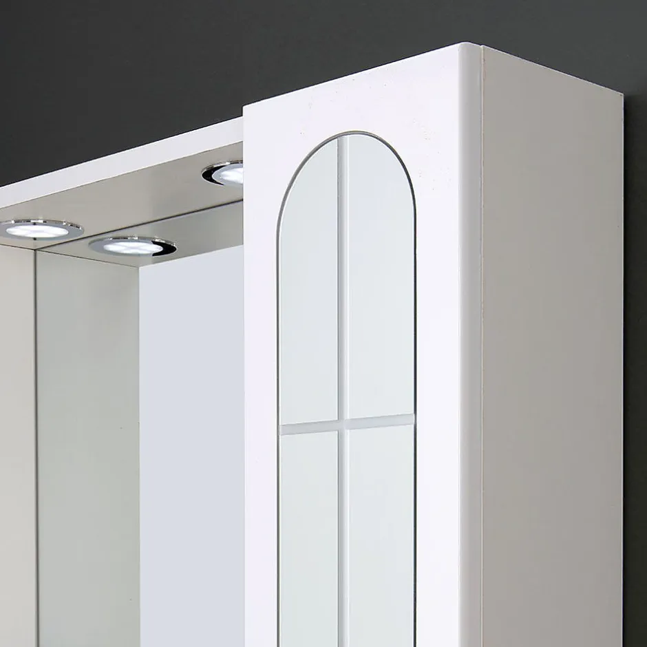 Kiamami Valentina Miroir De Rangement Inglesina Avec Étagère De Rangement Et Armoires Latérales
