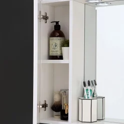 Kiamami Valentina Miroir De Rangement Inglesina Avec Étagère De Rangement Et Armoires Latérales