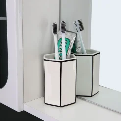 Kiamami Valentina Miroir De Rangement Inglesina Avec Étagère De Rangement Et Armoires Latérales