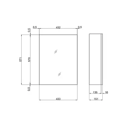 Kiamami Valentina Miroir De Rangement Mural À Une Porte Avec Tablette Interne En Verre* Armoire De Toilette