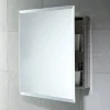 Kiamami Valentina Miroir De Rangement Polyvalent Pour La Salle De Bain En Acier Inoxydable