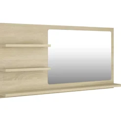 Helloshop26 Miroir de salle de bain 90 beige* Miroir Simple