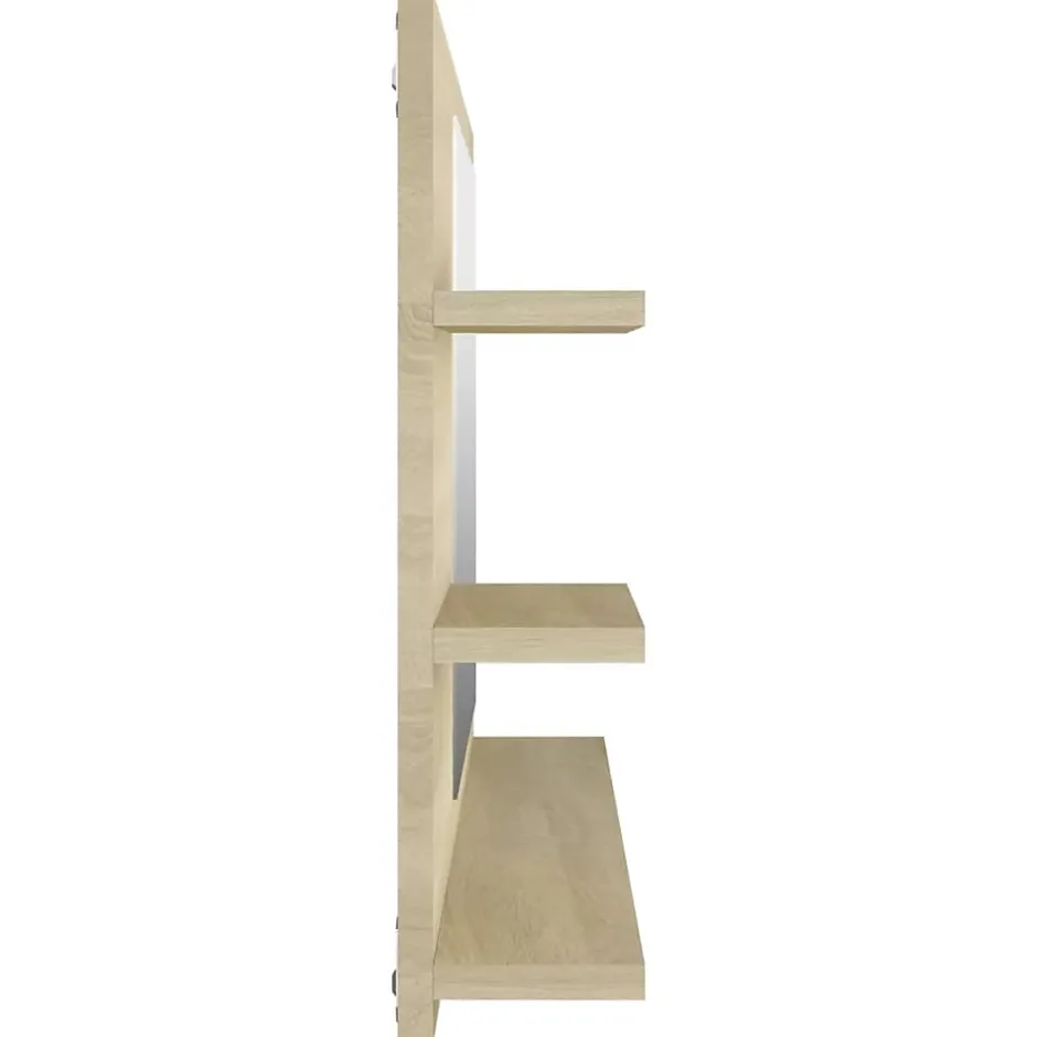 Helloshop26 Miroir de salle de bain 90 beige* Miroir Simple