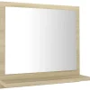 Helloshop26 Miroir de salle de bain 40 beige* Miroir Simple