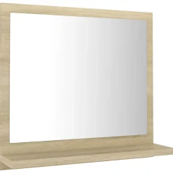 Helloshop26 Miroir de salle de bain 40 beige* Miroir Simple