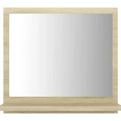 Helloshop26 Miroir de salle de bain 40 beige* Miroir Simple