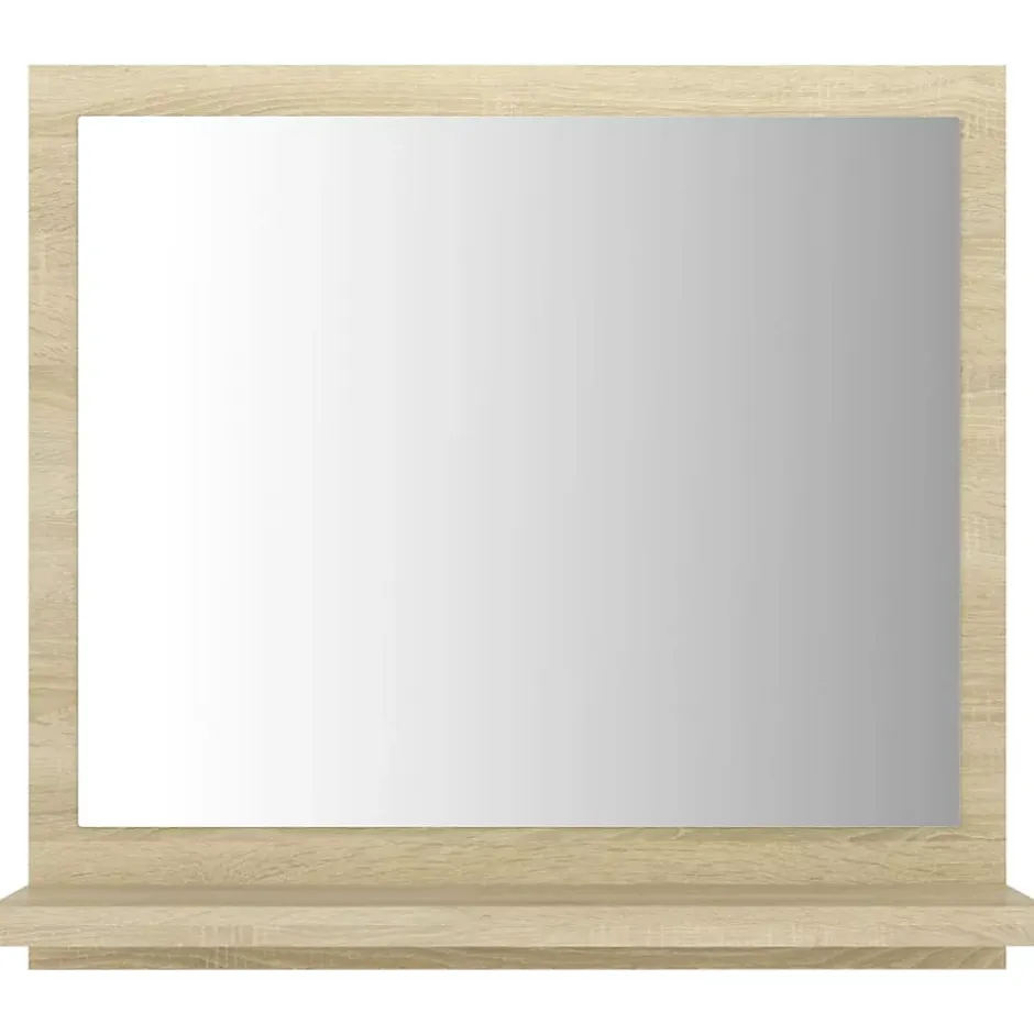 Helloshop26 Miroir de salle de bain 40 beige* Miroir Simple