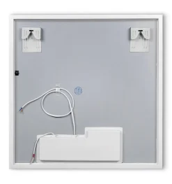 Focco Miroir de salle de bain carré avec lumière LED - lumière blanche froide (5700K) - 60 x 60cm - Modèle Oslo