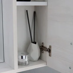 Kiamami Valentina Miroir De Salle De Bain En Chêne Blanc Avec Lumière Led