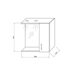 Kiamami Valentina Miroir De Salle De Bain En Chêne Blanc Avec Lumière Led