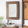 Wanda Collection Miroir de salle de bain Elégance bois métal 60x80