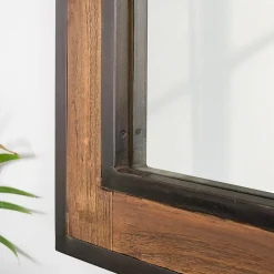 Wanda Collection Miroir de salle de bain Elégance bois métal 60x80