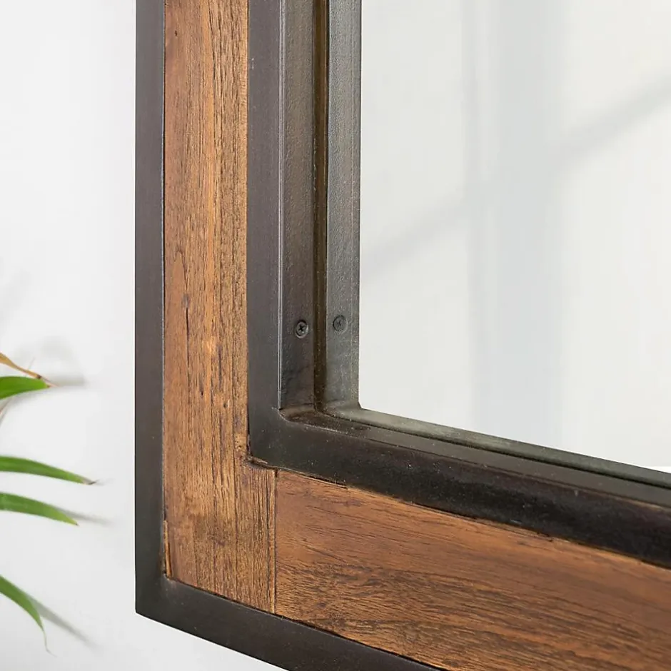Wanda Collection Miroir de salle de bain Elégance bois métal 60x80