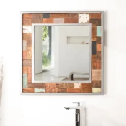 Wanda Collection Miroir de salle de bain Factory teck métal 70x70* Miroir Simple