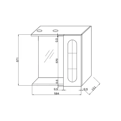 Kiamami Valentina Miroir De Salle De Bain Inglesina Blanc Avec Tablette Inférieure, Unité Murale Droite Et Spot Led* Armoire De Toilette