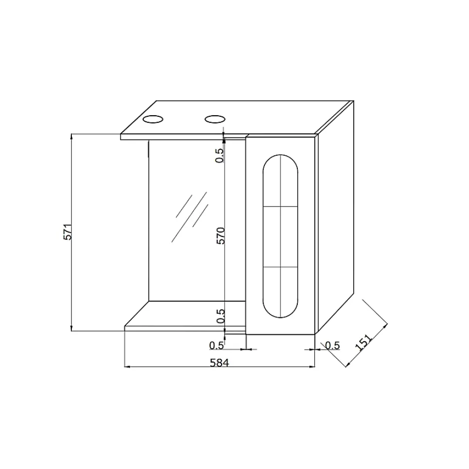 Kiamami Valentina Miroir De Salle De Bain Inglesina Blanc Avec Tablette Inférieure, Unité Murale Droite Et Spot Led* Armoire De Toilette