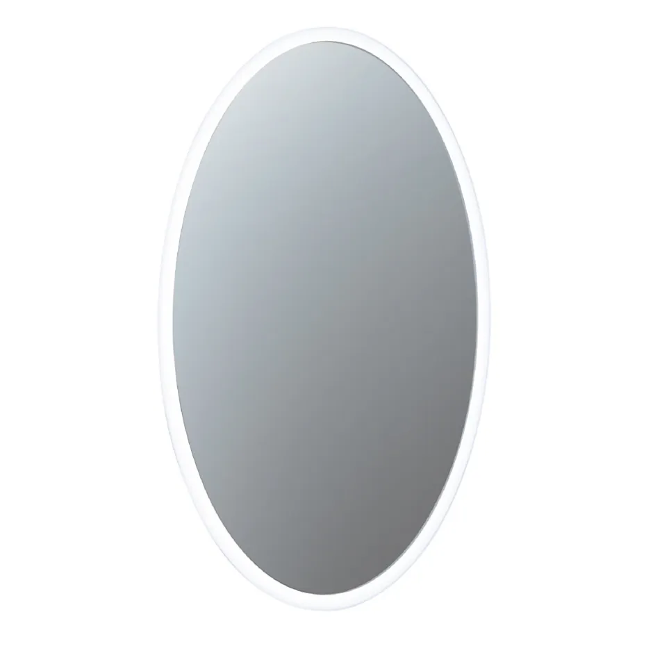 Sensio Miroir de salle de bain lumineux LED sur batterie rechargeable Verve ovale H.80 x l.50 cm