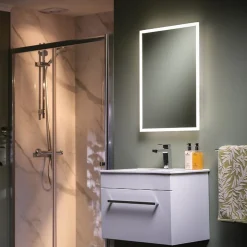 Sensio Miroir de salle de bain lumineux LED sur batterie rechargeable Verve rectangulaire H.70 x l.50 cm* Miroir Lumineux