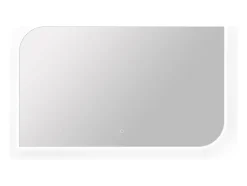 Vente-unique Miroir de salle de bain lumineux rectangulaire anti-buée avec bouton tactile - 120 x 70 cm - REVALUNA* Miroir Simple