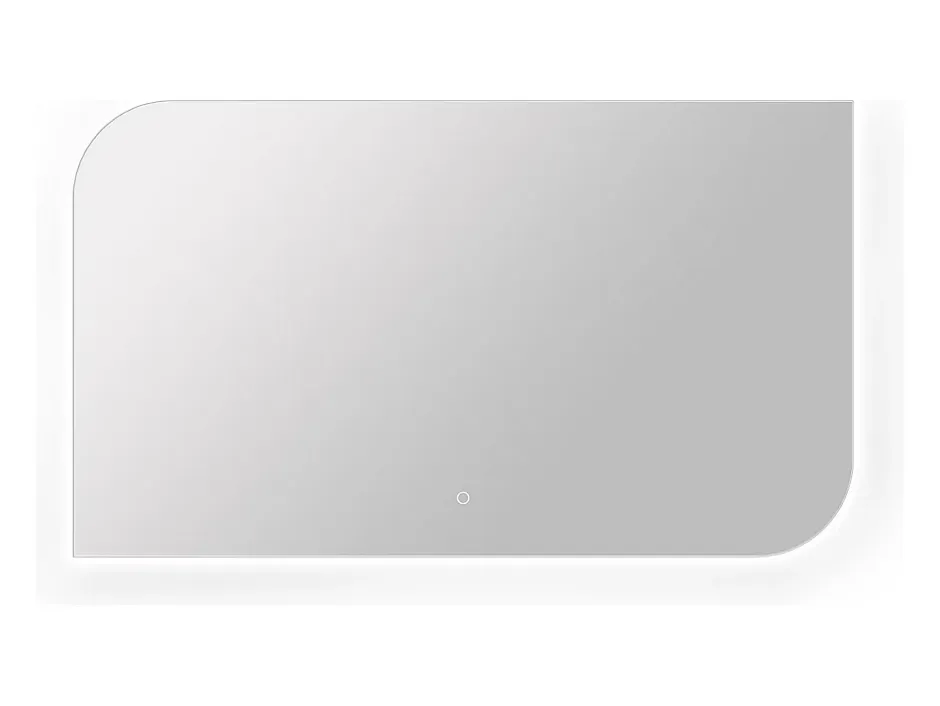 Vente-unique Miroir de salle de bain lumineux rectangulaire anti-buée avec bouton tactile - 120 x 70 cm - REVALUNA* Miroir Simple