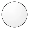 Vente-unique Miroir de salle de bain lumineux rond anti buée avec contour noir - D60 cm - PEONIA* Miroir Simple